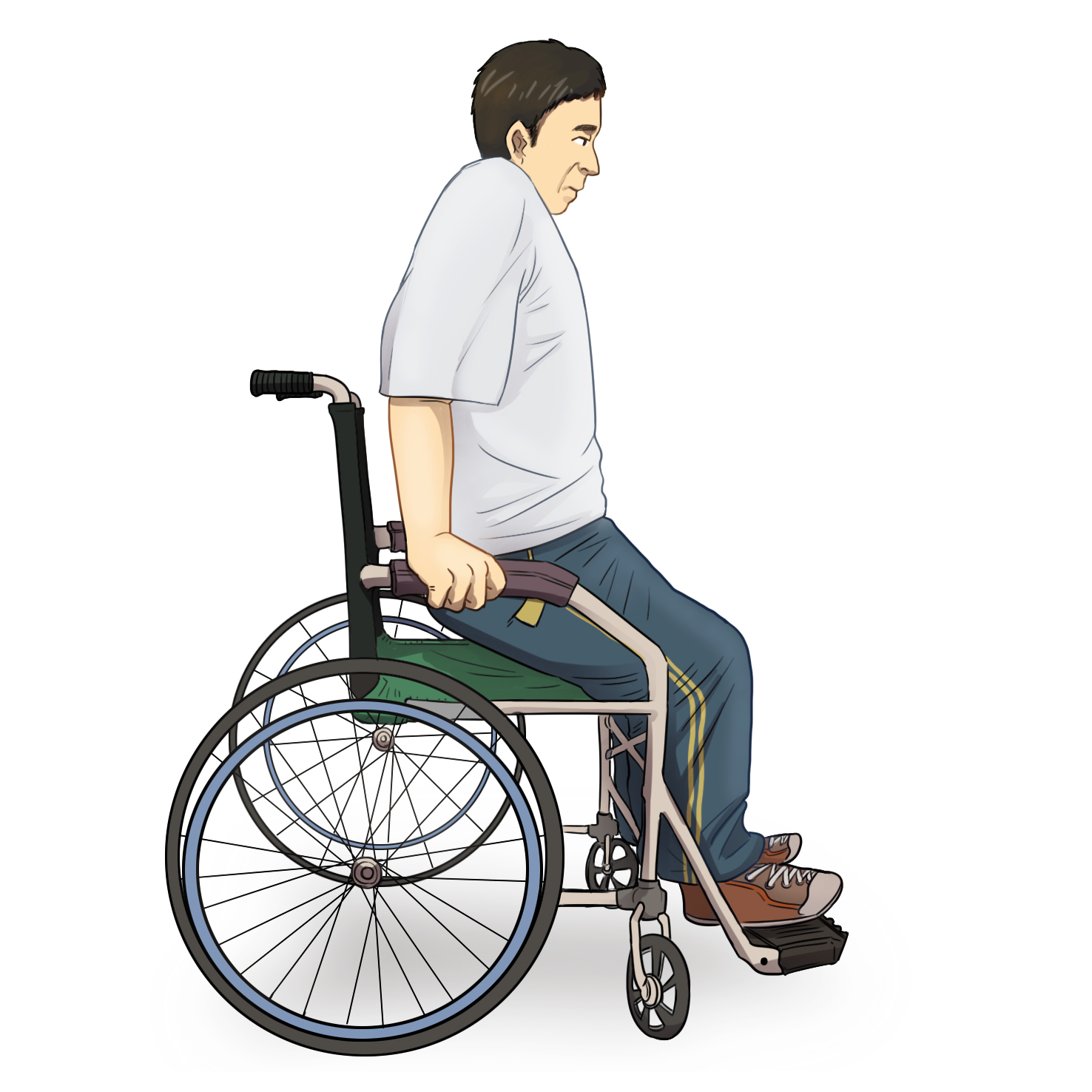 휠체어를 탄 지체장애