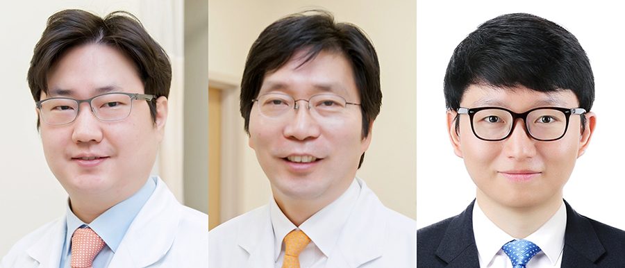 (왼쪽부터) 서울아산병원 비뇨의학과 송상훈, 김건석, 의공학연구소 권지훈 교수